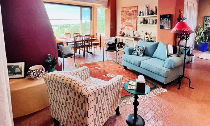 Eldorado at Santa Fe House | Beat the Heat! Spacious home on 2 acres. 3 bed and 3+ bathrooms. Grand piano