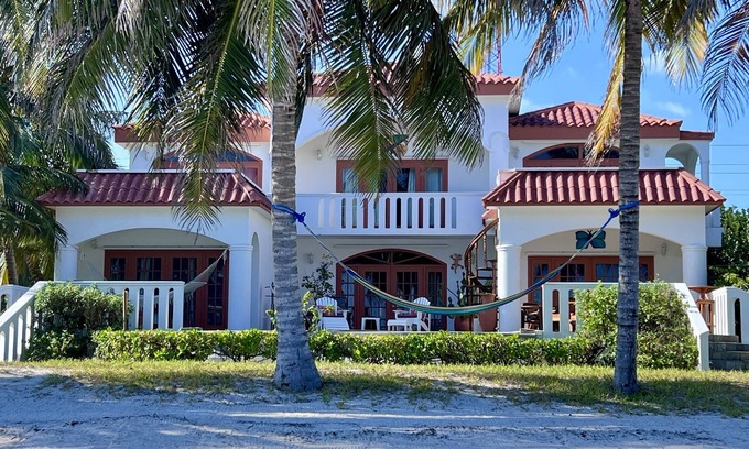San Pedro Villa | Beautiful 5 bedroom beachfront villa with private pool just 2.5 miles from town