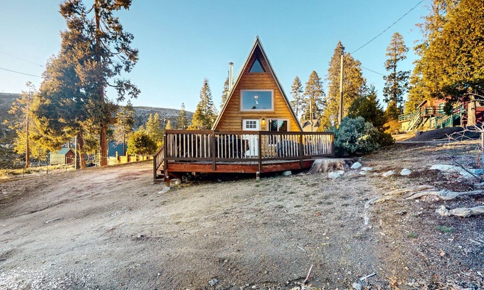 West Village Cabin | Beautiful A-frame home with spacious deck, firepit, loft, & nearby activities