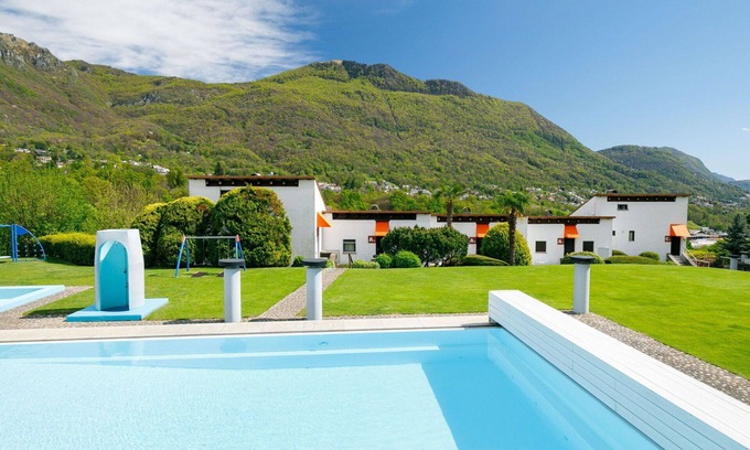 Capriasca Apartment | Beautiful apartment for 4 people with pool, WIFI, TV, patio, pets allowed and panoramic view