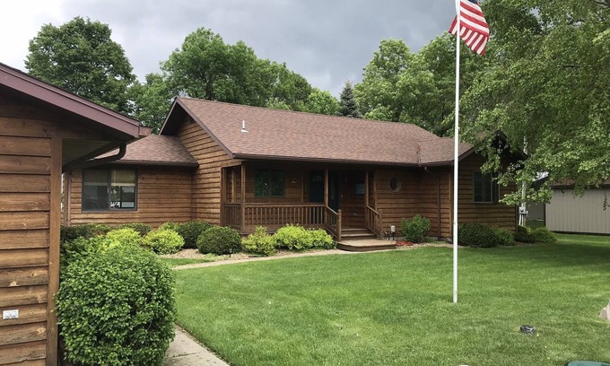 Clitherall House | Beautiful cedar home and bunkhouse, large yard, & watersport equipment available