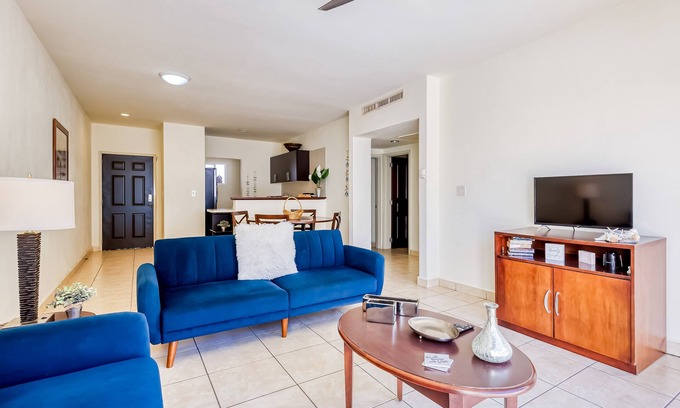 Libertad Apartment | Beautiful condo with a balcony, kitchen, sparkling pools, & fitness center