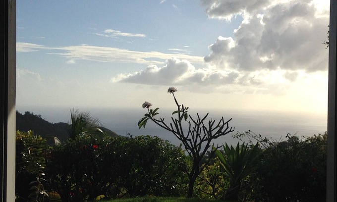 Le Morne-Vert House | beautiful Creole villa view mountain and sea