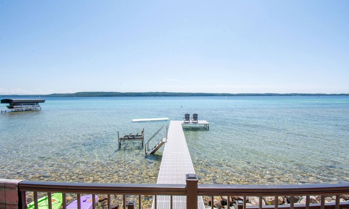 Lake Township House | Beautiful Crystal Lake Waterfront, Central AC, Dock, Kayaks, Paddleboards
