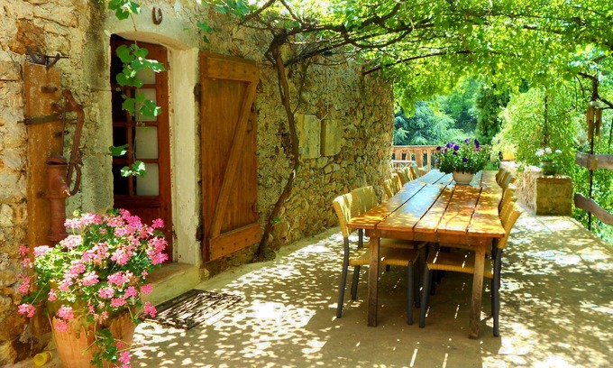 Saint-Julien-du-Serre Cottage | BEAUTIFUL STONE MAS, QUIET, POOL AND VIEW, COMFORTABLE for 18 pers.