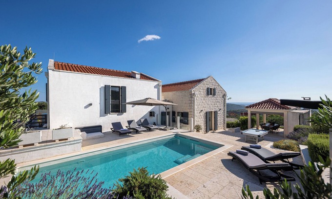 Rogoznica Villa | beautiful garden, pool, breathtaking view, family and pat frendly