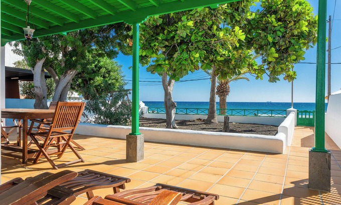 Playa Honda House | Beautiful Home Directly on the Beach with Large Patio, Garden, Ocean View & Wi-Fi