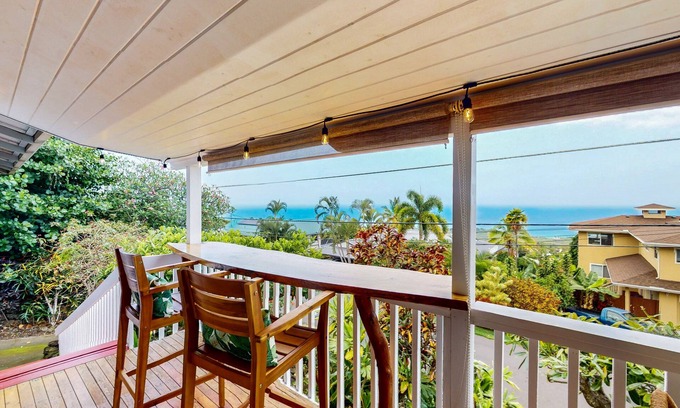 Kailua-Kona House | Beautiful home with separate ohana, ocean views, lanais, private gazebo, firepit