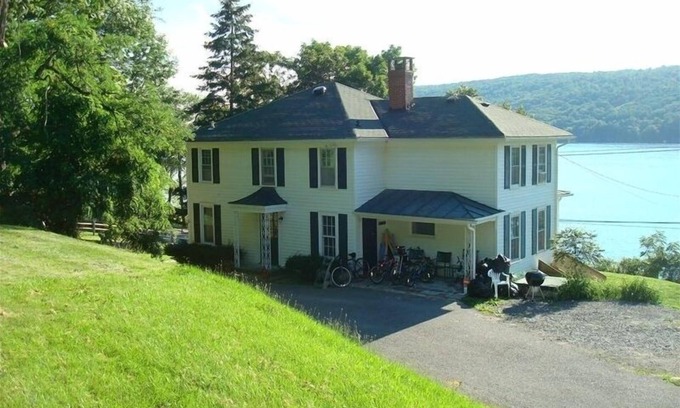 Dundee House | Beautiful House and Yard, Stunning View, 120' Lakefront, Covered Front Porch