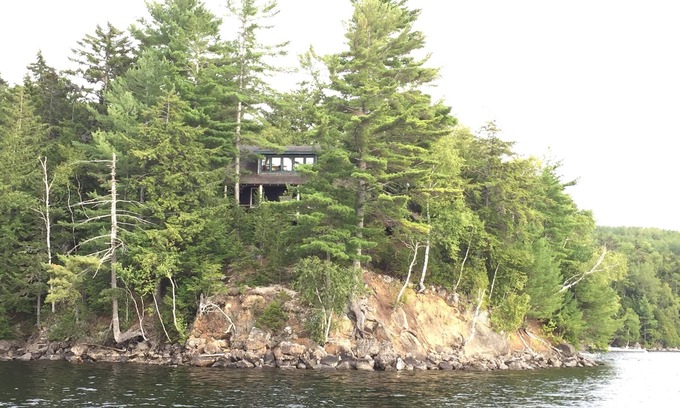 Greenville Cabin | Beautiful Log Lakefront Lodge w/Cove, Beach, Dock and Boathouse