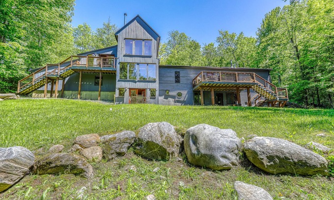 Morrisville House | Beautiful, modern home w/ a spacious deck, pool table, & multiple fireplaces
