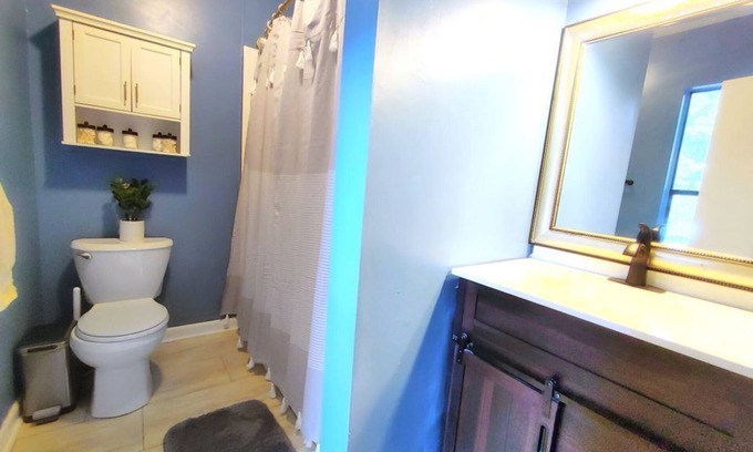 Greensboro House | Beautiful private bedroom #1, King-size bed, and AC in charming Greensboro