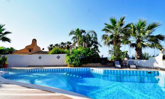 Valderice Villa | Beautiful private villa with A/C, WIFI, private pool, hot tub, TV, terrace, panoramic view, parking