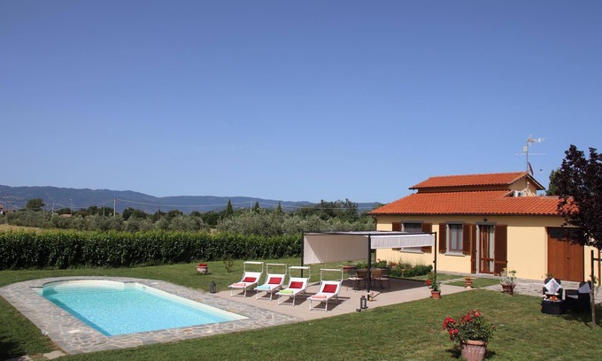 Ferretto Villa | Beautiful private villa with private pool, A/C, WIFI, TV, panoramic view, parking, close to Cortona