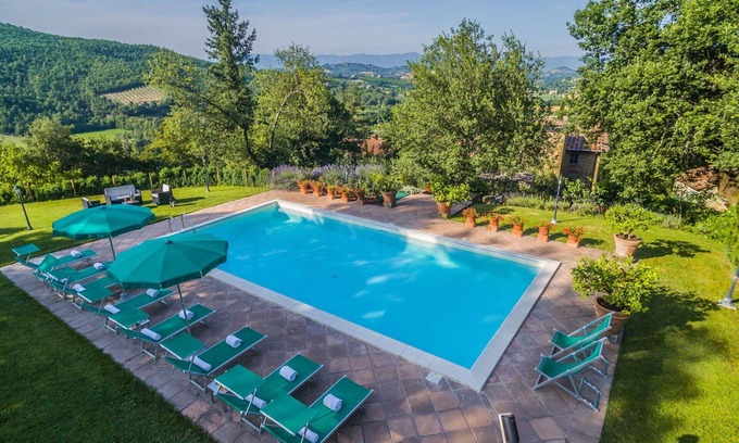 Ripoli Villa | Beautiful private villa with A/C, private pool, WIFI, hot tub, TV, patio and panoramic view