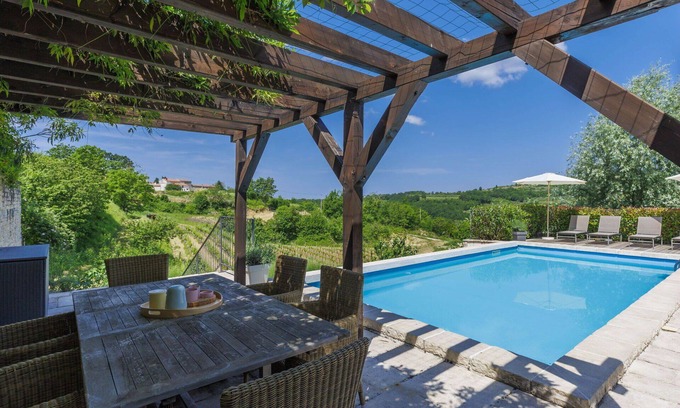 Momjan House | Beautiful private villa for 4 guests with private pool, A/C, WIFI, TV, patio and parking