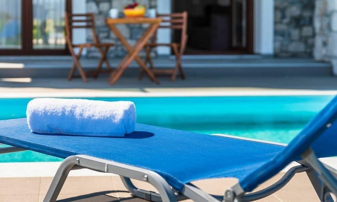 Fanes Villa | Beautiful private villa with A/C, private pool, WIFI, TV, balcony, panoramic view and parking