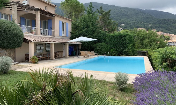 Seillans Villa | Beautiful Villa, big pool, overlooking valley, walking distance to town.