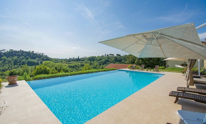 Palaia Villa | Beautiful Villa Fraiano Tuscan farmhouse with private pool views, free WiFi and Terrace!