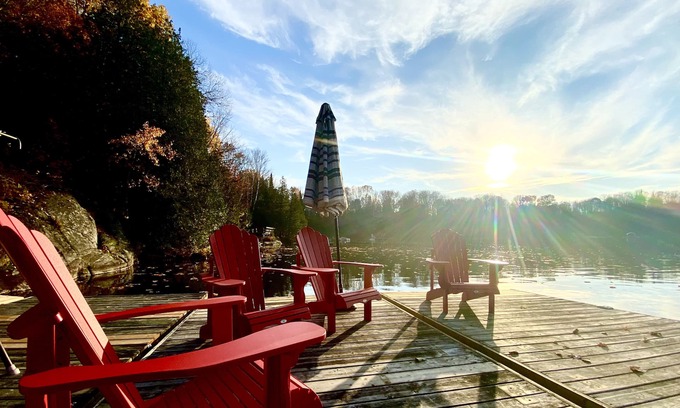 McDougall Cottage | Beautiful Waterfront Cottage w/Swim Spa Hot Tub, Sleeps 19