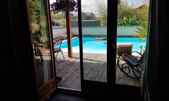 Boucau House | Beautiful wooden house with large swimming pool.