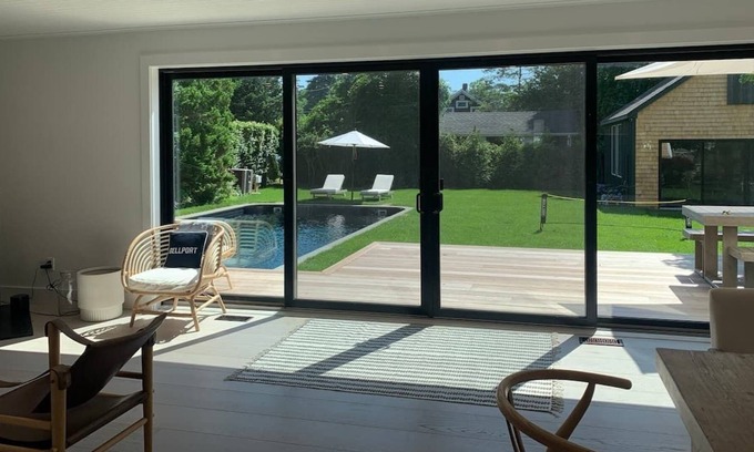 Bellport House | Bellport Village beach house + heated pool and barn / work space