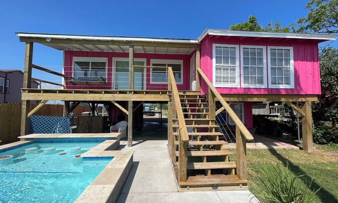 Cedar Lane House | Best Texas Fishing, Waterfront with a Swimming Pool and Pet Friendly