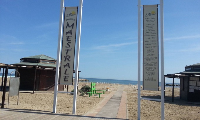 San Giuliano a Mare Apartment | Big Apartment Beachfront with big Balcony "Seaview" in Rimini