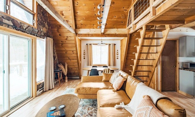Jay Ski Chalet | Blue Hour A-Frame: Modern Boho Escape w/Hot Tub