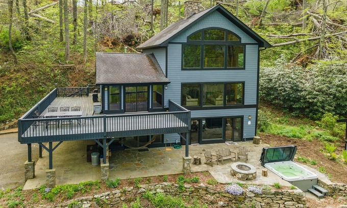 Weaverville House | Blue Ridge Bliss | Mountain Home with Hot Tub & Stunning Views!