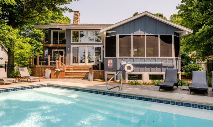 Riverside House | Blue Water Retreat - Spacious Lake Michigan retreat with In-ground pool