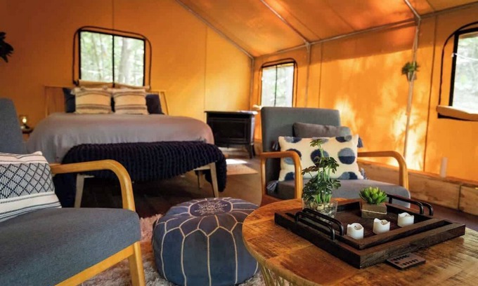 Primrose RV Rental | Bluejay's Nest-Lux Camping Tent in the Gorge️