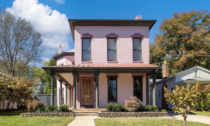 Clifton House | Blushing Pink Manor! 8BR! Off Frankfort Ave! Pickleball Court!