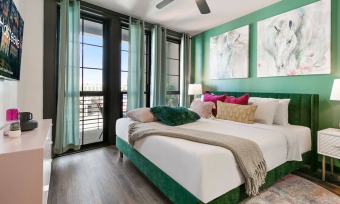 Central Business District Hotel | Bohemian Elegance: 2BR Gem Condo with Balcony