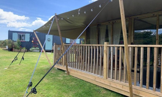 Torpoint RV Rental | Boho Chic Glamping on the Rame Peninsula: Luxury Safari Tent for Families, pets