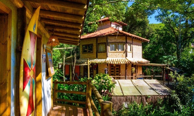 Praia de Santiago Apartment | Casa Caiçara Veio do Rio Quarto Casal 04 Quarto Privativo Pousada São Sebastião
