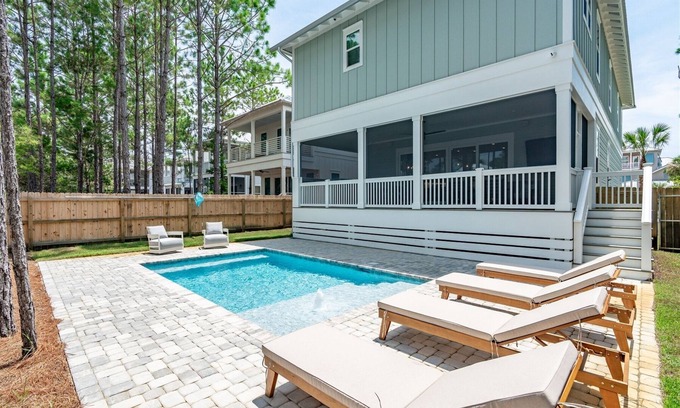Village of Sugar Beach House | Brand NEW! LSV, Pool, 4 Bikes, Pet Friendly, Steps to the Beach!