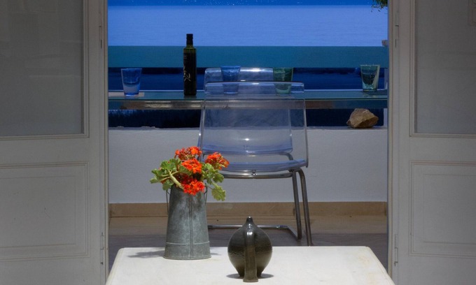 Naxos Villa | Breathtaking sunset, salt lake and Aegean sea view. 150m from magnificent beach.