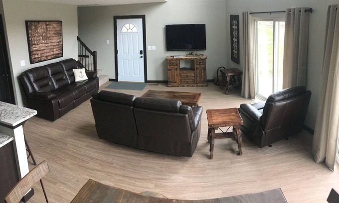 Arnolds Park Cabin | Bridges Bay cabin with backyard pool!