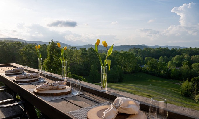 Mills River House | Bridlewood Farm | Hot Tub | Mountain Views