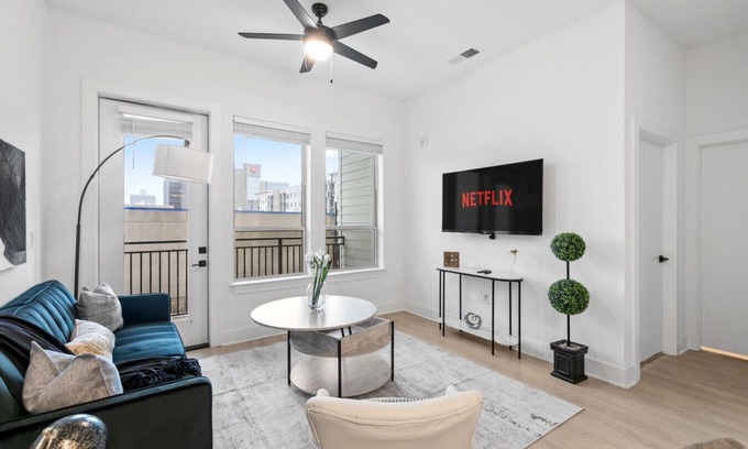 Five Points South Apartment | Bright 2-Bedroom Condo in Downtown with Parking