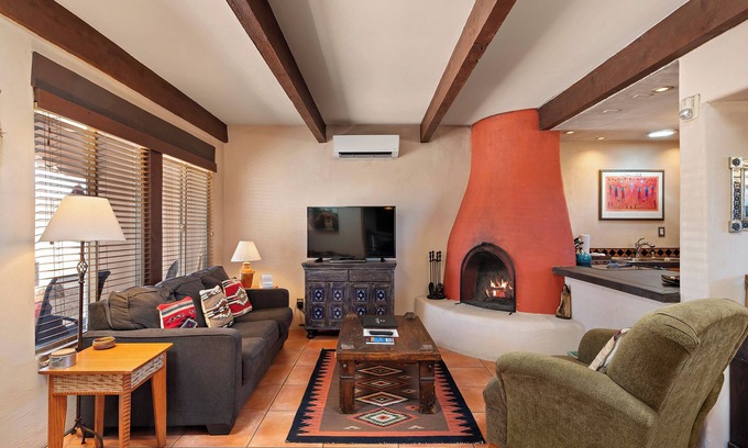 Santa Fe Hotel | Bright, Colorful Condo w/Fireplace, Pool Access, Downtown Location