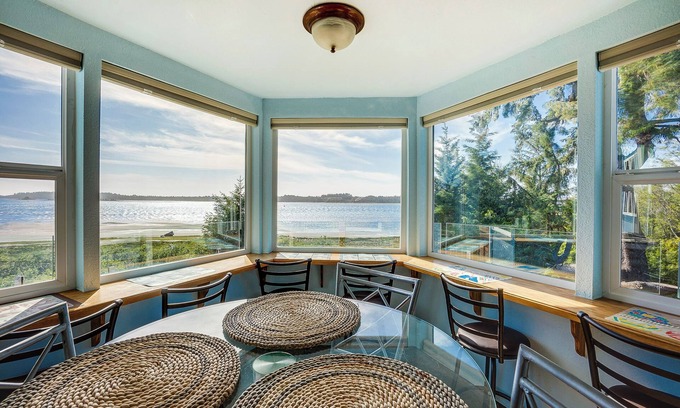 Coos Bay House | Bright Coos Bay Getaway: Water Views, Garden!