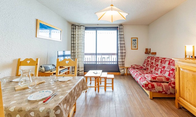 Montgellafrey Apartment | Bright studio for 4 with kitchenette and ski locker