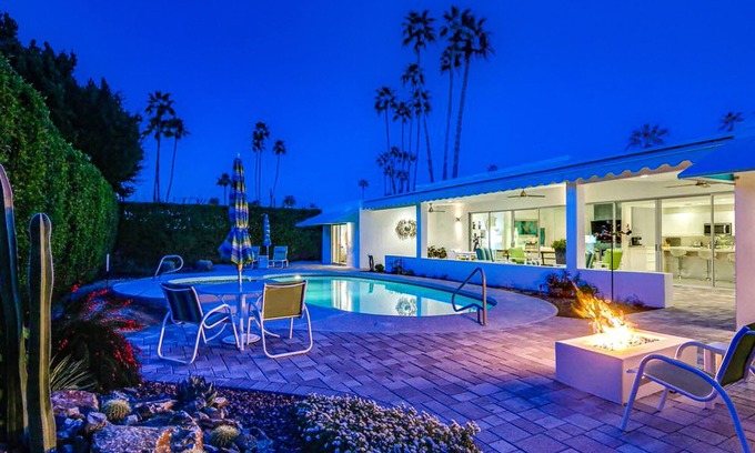 Deep Well Ranch House | Bright mid-century modern home w/private pool and spa, gas grill, dogs welcome