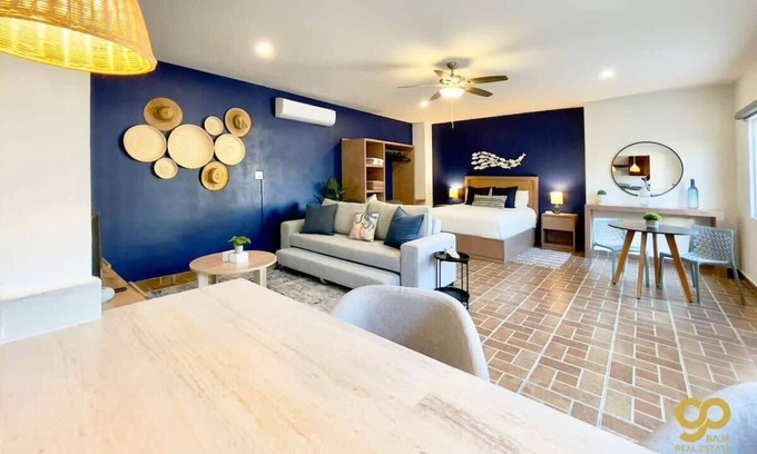 El Centenario Apartment | Bright Studio | Kitchen | AC | Steps to the Beach