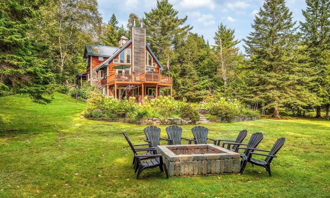 Rangeley House | Brooklake - Custom built home on Dodge Pond, with 250' on Dodge Pond Stream too