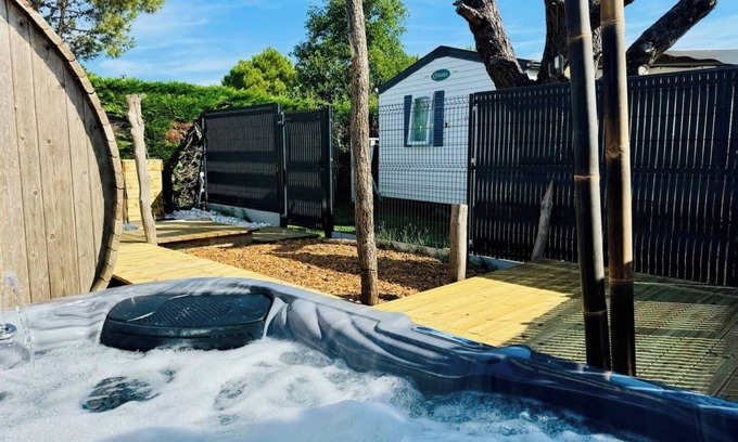 Erquy RV Rental | Bungalow 'Près Plages Sauna Privé' with Private Terrace and Wi-Fi