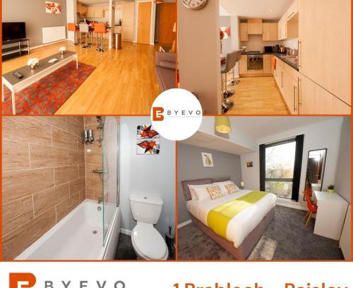 Paisley Apartment | ByEvo 1 Brabloch - Close to GLA - Perfect Getaway or Working away from Home
