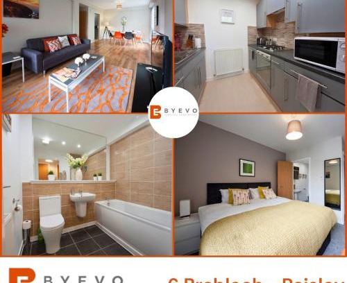 Paisley Apartment | ByEvo 6 Brabloch - Close to GLA - Perfect Getaway or Working away from Home